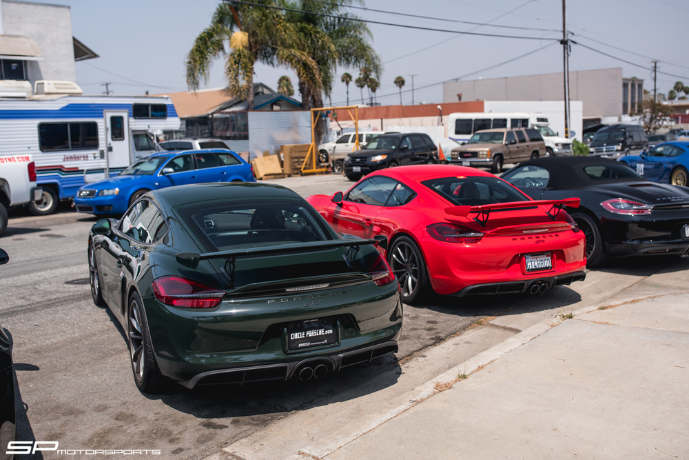 Another shot of the Brewster Green GT4 with the Guards Red GT4