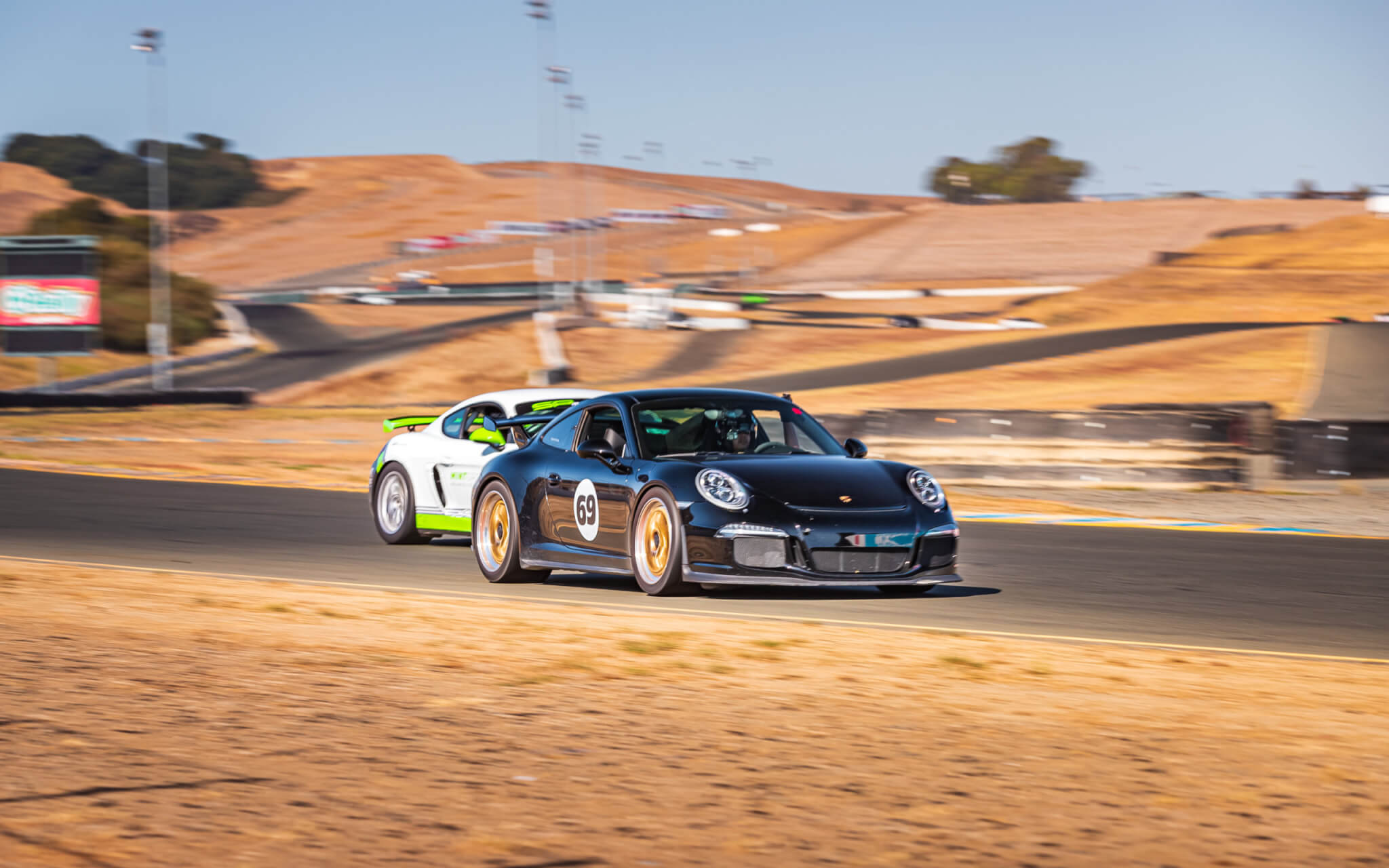 SP A&D Own car Purple GT3 #512 Crossing the finish line at the track