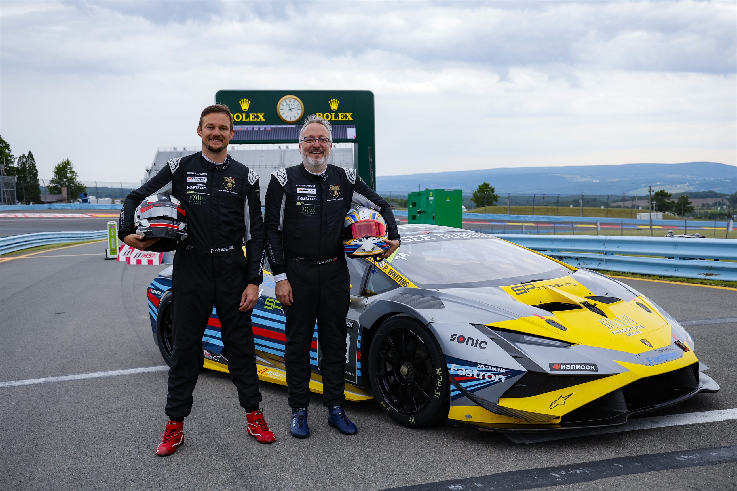 SP Motorsports drivers Paul Whiting and Daniel Morillo, car #74, AM class